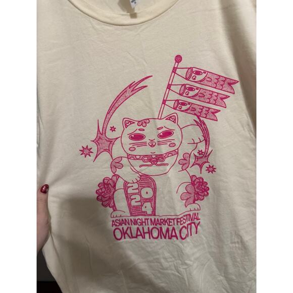 OKC Asian Night Market Cat Graphic T-Shirt - Picture 4 of 4